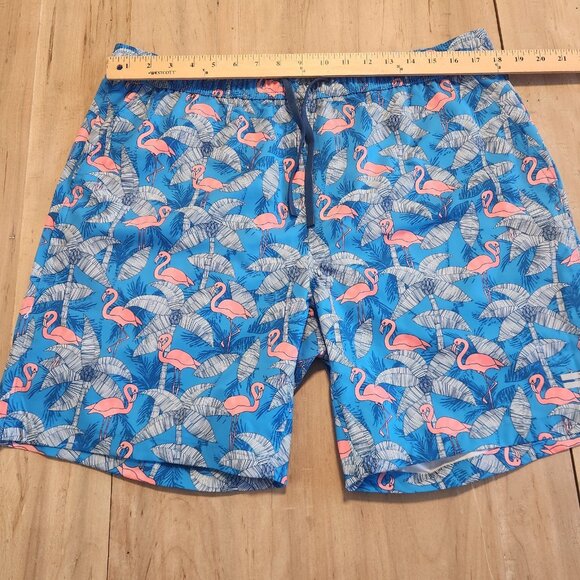 Projek Raw Board Shorts Swim Trunks Surf Stretch Pink Flamingos Tropical XL NEW - Picture 9 of 11